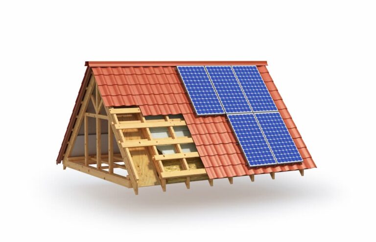 Model of Solar Panels on roof